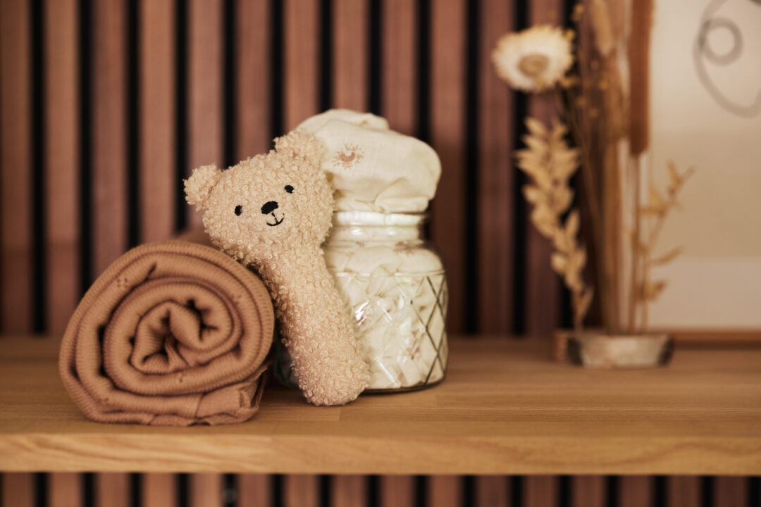 Hochet boucle teddy bear jolly in naturel