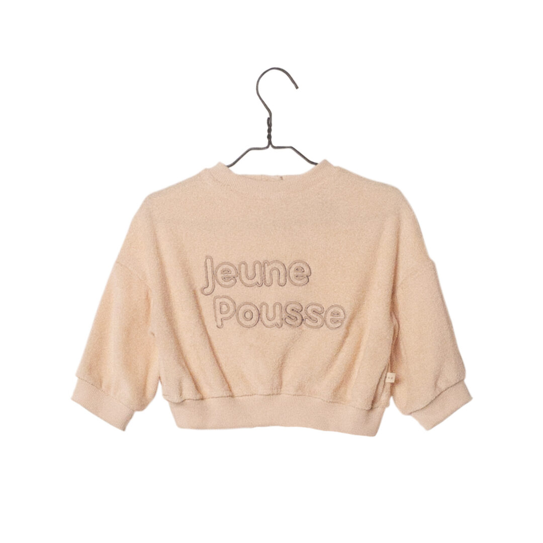 sweat éponge jeune pousse abricot les petites choses