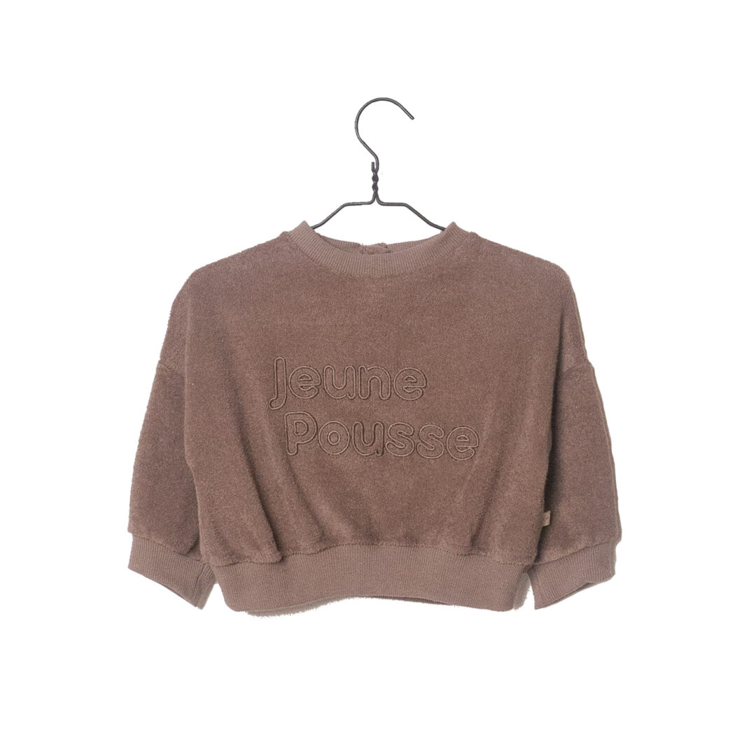 sweat éponge jeune pousse moka les petites choses