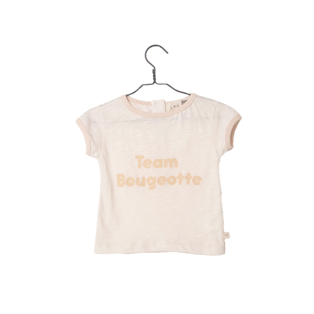 t-shirt team bougeotte abricot les petites choses coton
