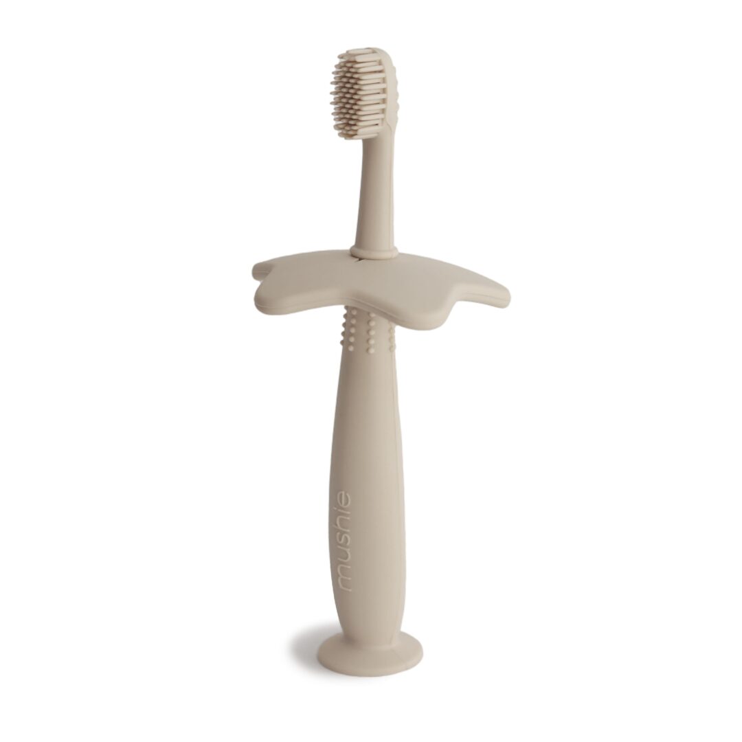 Brosse à Dents D'apprentissage En Silicone Mushie Sand