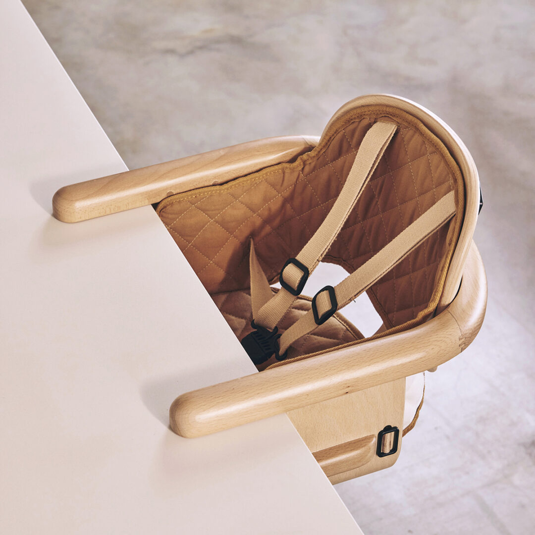 coussin pour siège de table bébé HIKO Charlie crane chaise haute camel