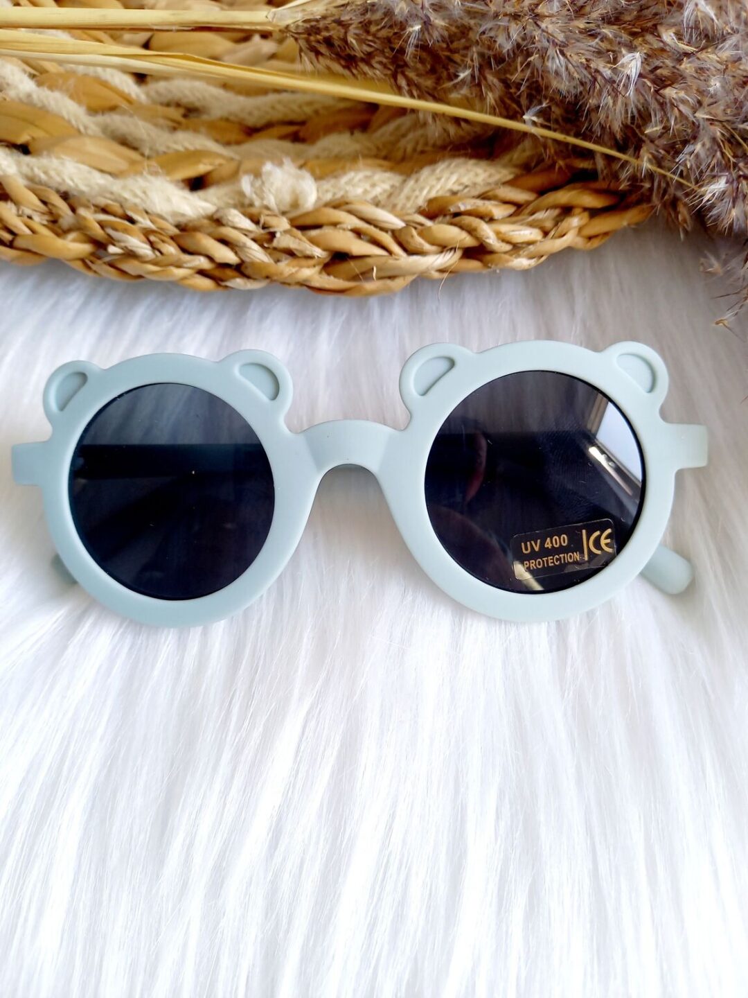 lunettes de soleil pour enfant ourson bleu indice UV400
