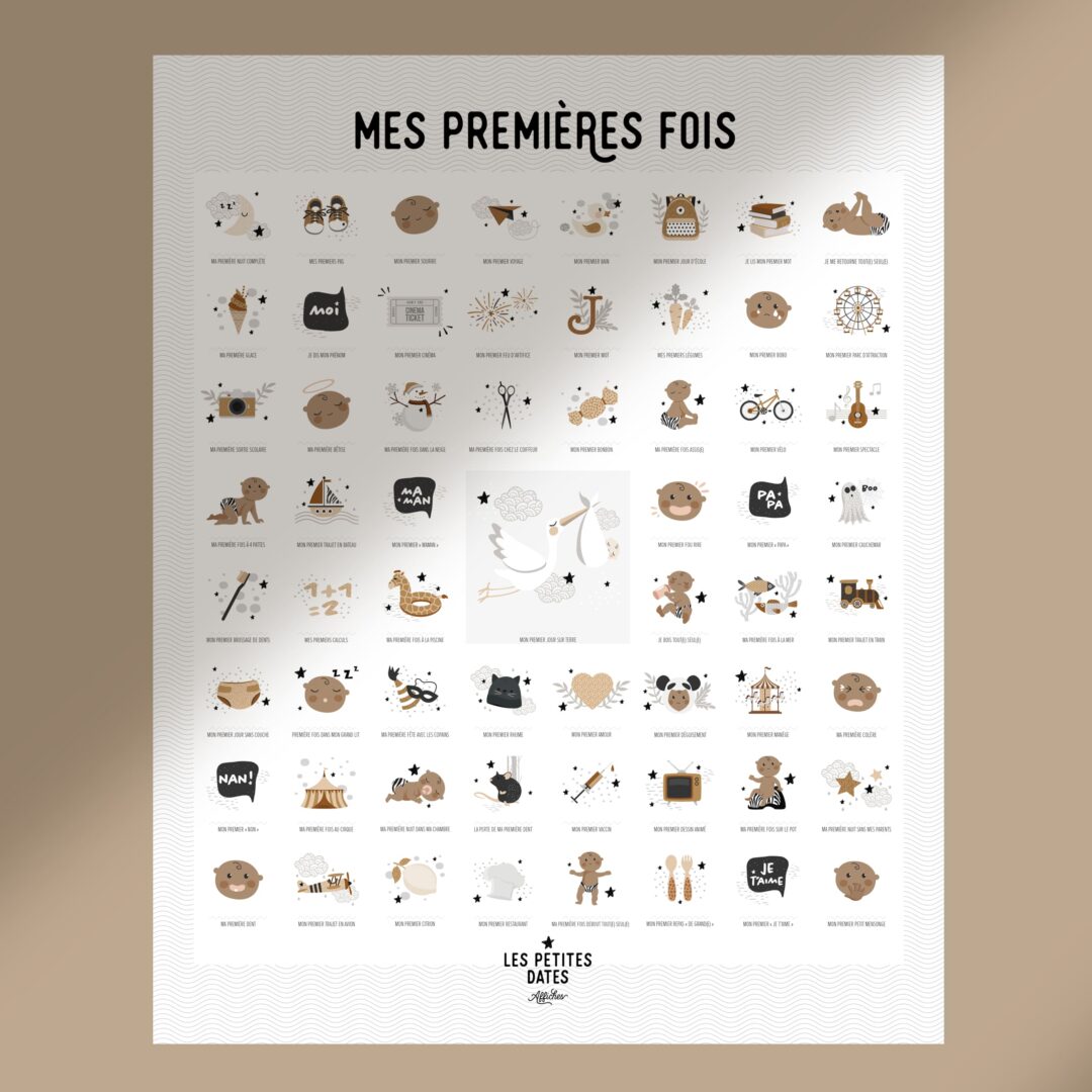 Affiche premières fois peau foncée les petites dates
