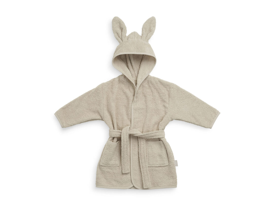 peignoir lapin en éponge avec oreilles nougat jollein