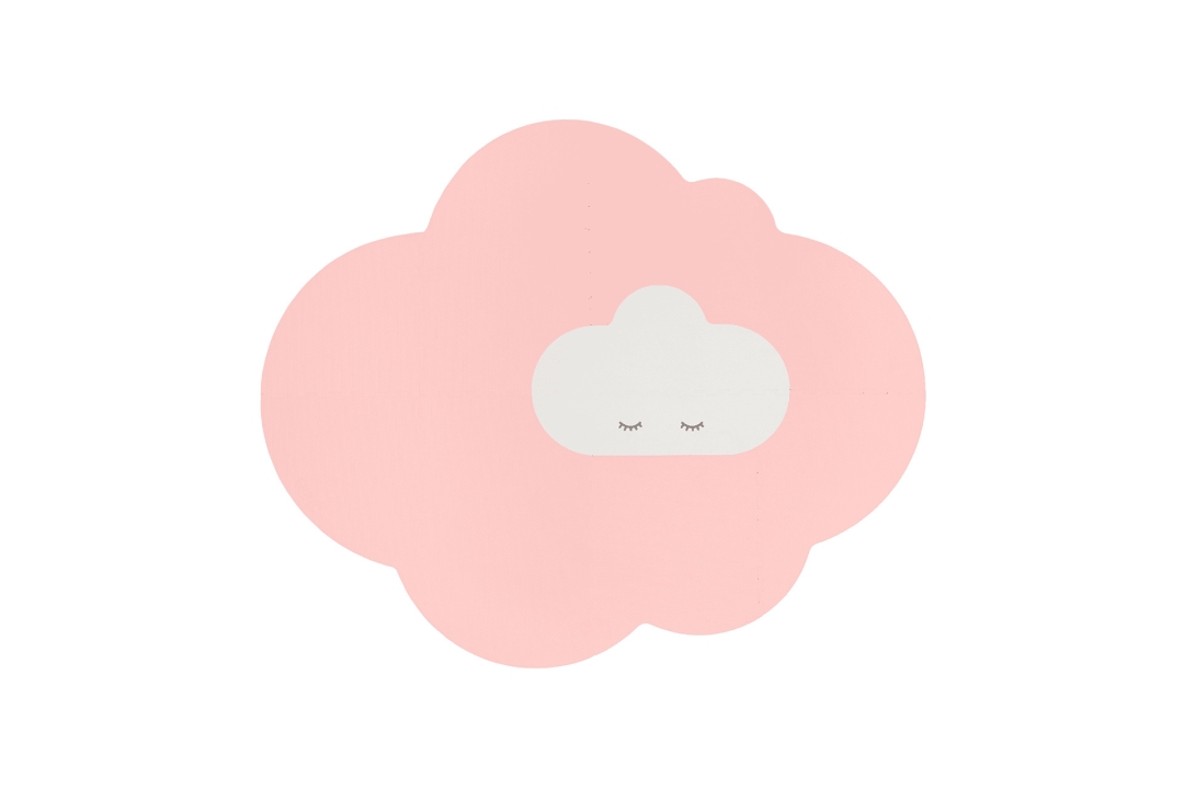 Tapis de jeu évolutif nuage rose blush quut