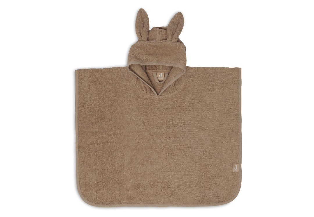poncho de bain lapin biscuit camel éponge jollein