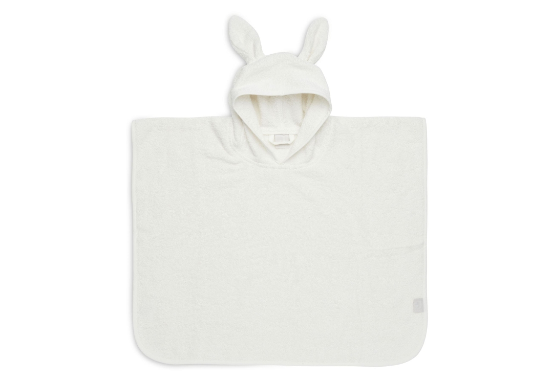 poncho de bain lapin ivory blanc éponge jollein