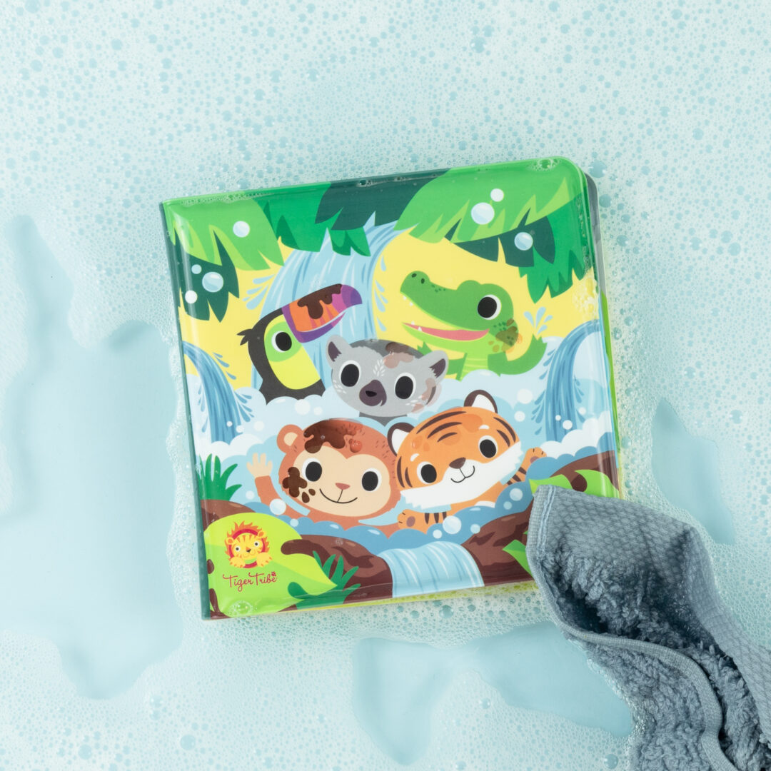 livre de bain magique animaux à nettoyer tiger tribe animaux de la jungle