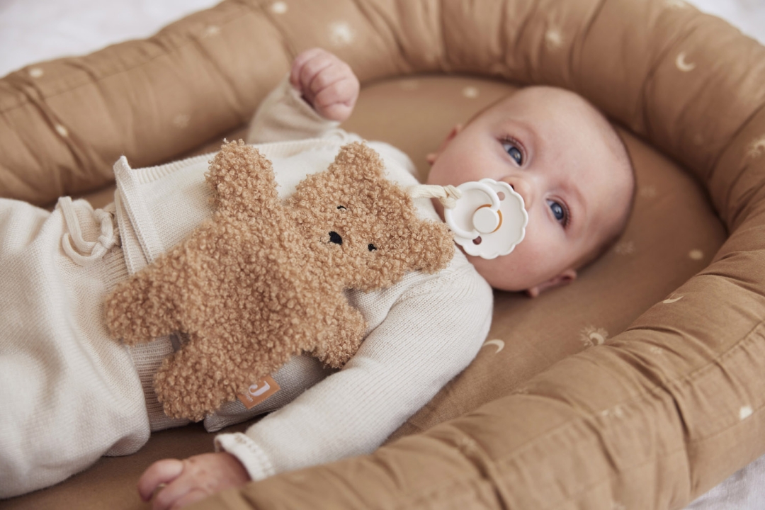 Attache tétine teddy bear biscuit ourson jollein