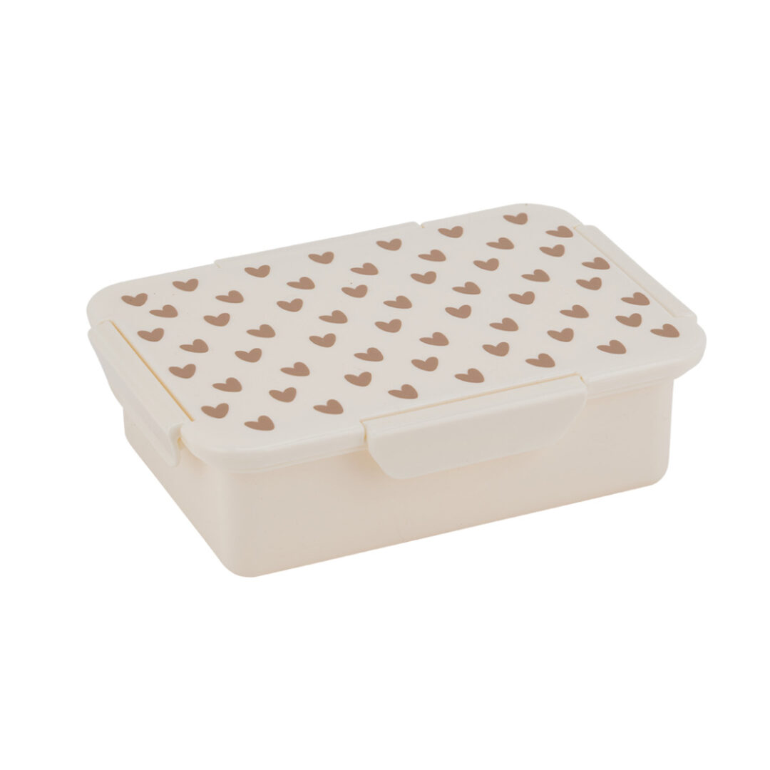 boîte à goûter coeurs lunch box atelier wagram crème