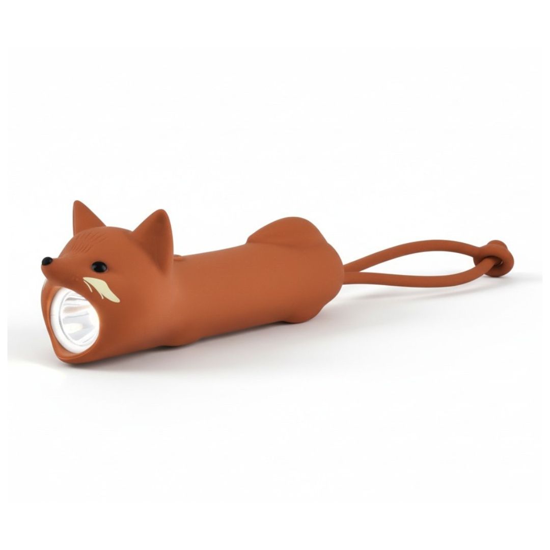 lampe torche enfant renard en silicone little L