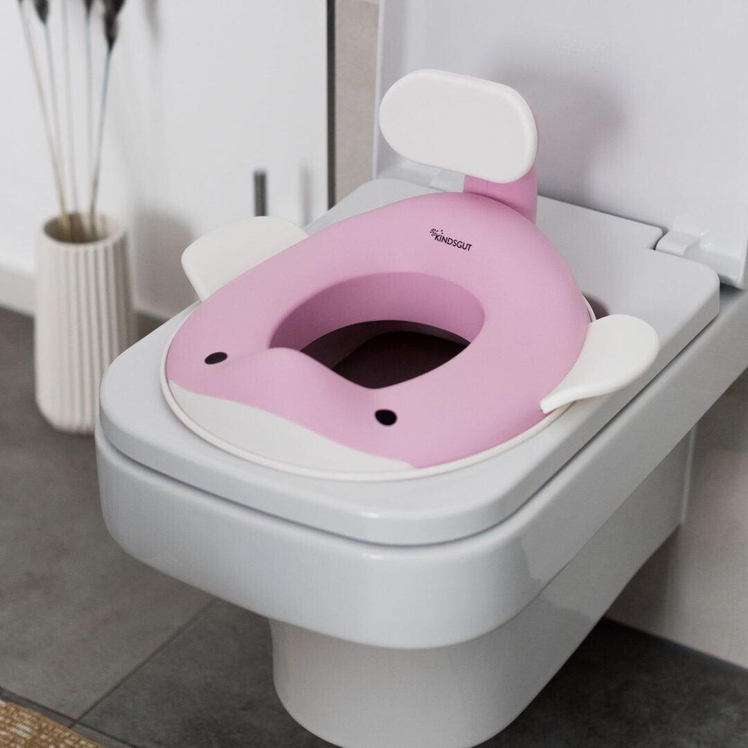 Réducteur de toilettes baleine kindsgut rose pâle apprentissage de la propreté
