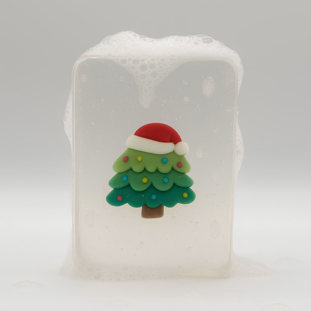 savon avec figurine de noël sapin ludi soap