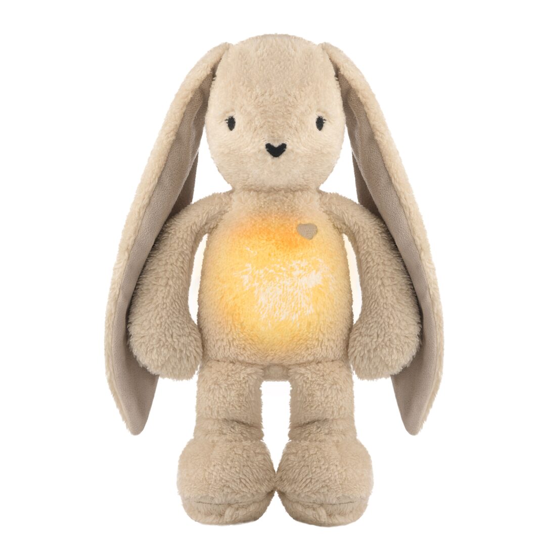 peluche lapin bruits blancs et veilleuse my hummy 5 en 1 beige