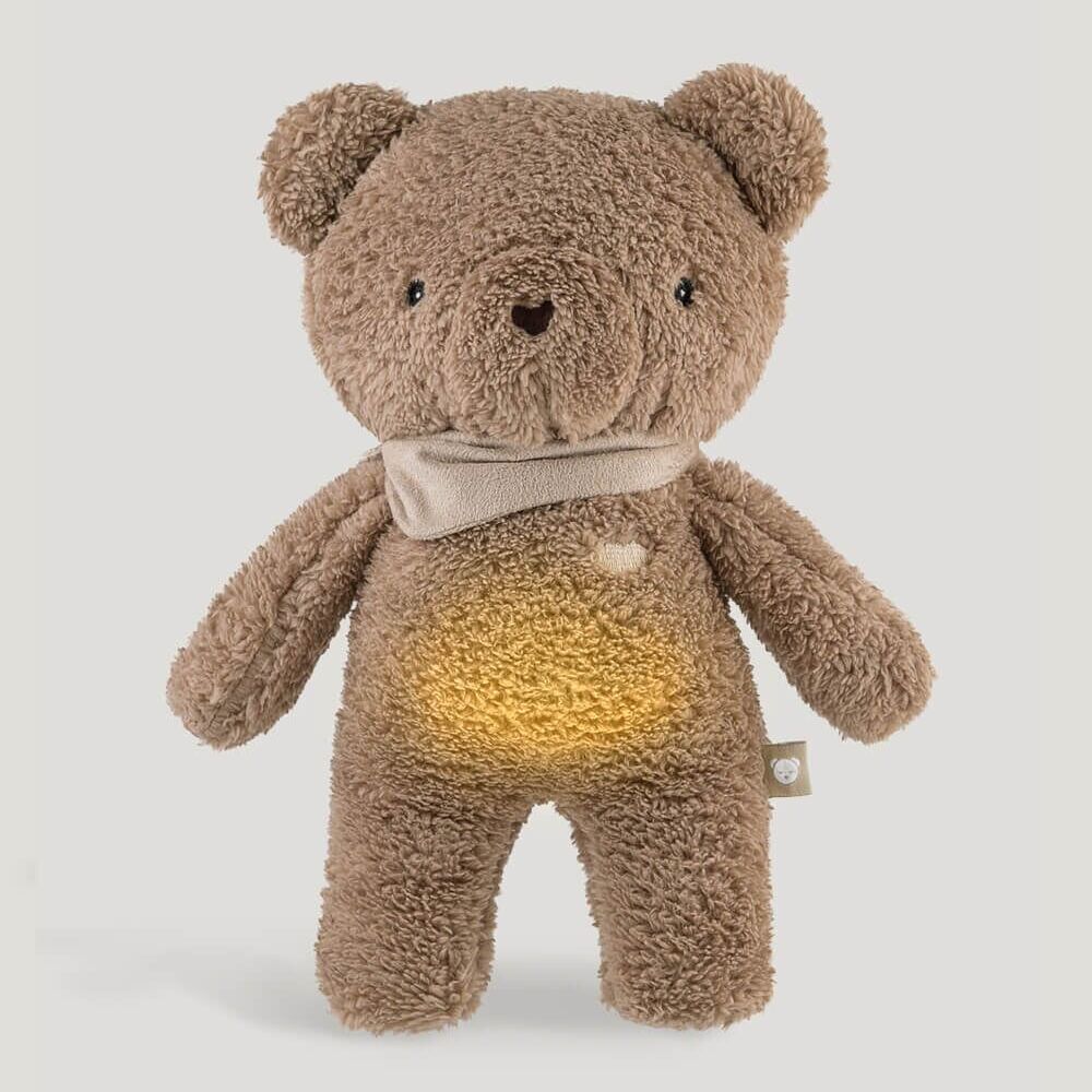peluche ourson bruits blancs et veilleuse my hummy 5 en 1 marron