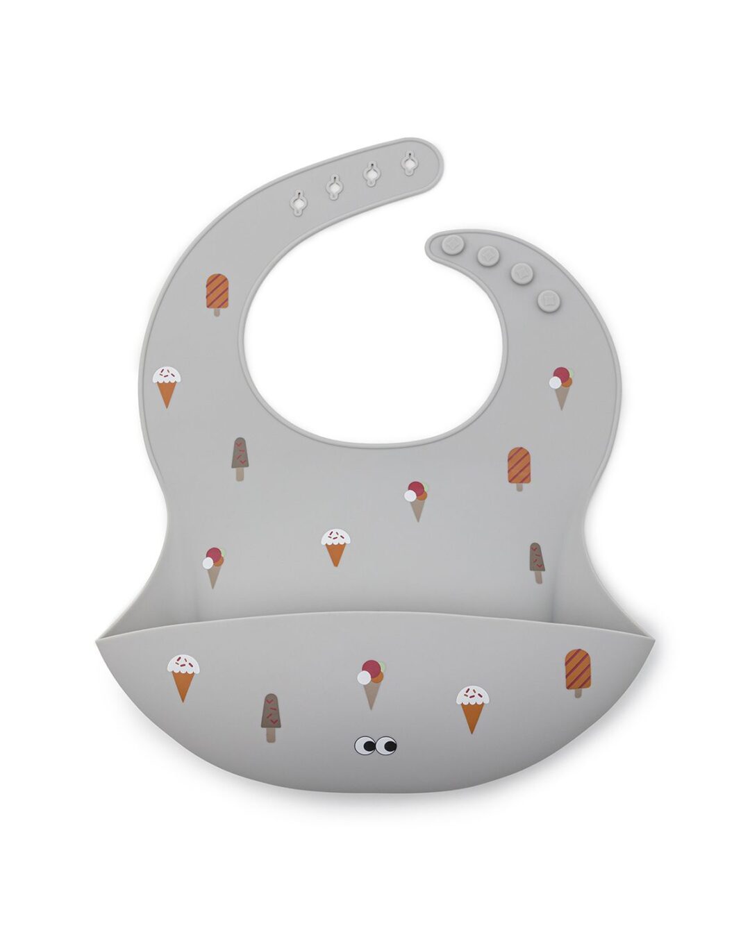 bavoir en silicone icecream blue grey NOUI NOUI