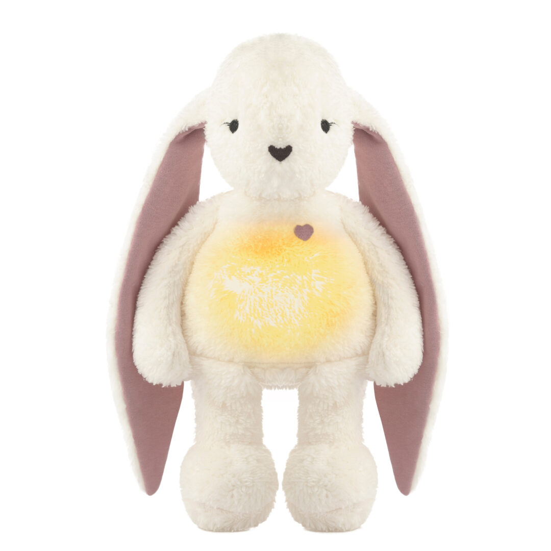 peluche lapin bruits blancs et veilleuse my hummy 5 en 1 écru